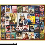 White Mountain Puzzles WWII Poster Collage 1000 Piece Jigsaw Puzzle  B006KH1RU4